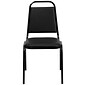 Flash Furniture HERCULES Series Vinyl Banquet Stacking Chair, Black, 4 Pack (4FDBHF2BKVYL)