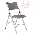 NPS 600 Series Heavy Duty Plastic Folding Chair, Charcoal Slate, 52 Pack (620/52)