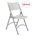 NPS 600 Series Blow Molded Folding Chairs, Speckled Gray/Textured Gray, 100 Pack (602/100)