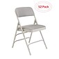 NPS 2300 Series Fabric Padded Triple Brace Double Hinge Premium Folding Chairs, Graystone/Gray, 52 Pack (2302/52)
