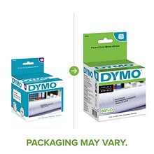 DYMO LabelWriter 30321 Large Mailing Address Labels, 3-1/2 x 1-4/10, Black on White, 260 Labels/Ro