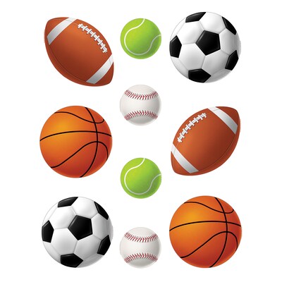 Teacher Created Resources Sports Balls Accents, 30 Per Pack, 3 Packs (TCR4086-3)
