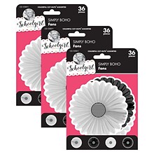 Schoolgirl Style™ Simply Boho Fans Cut-Outs, 36 Per Pack, 3 Packs (CD-120611-3)