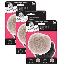 Schoolgirl Style™ Simply Boho Poms Cut-Outs, 36 Per Pack, 3 Packs (CD-120613-3)