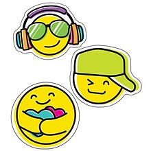 Carson Dellosa Education Kind Vibes Smiley Faces Cut-Outs, 36 Per Pack, 3 Packs (CD-120616-3)
