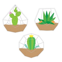 Creative Teaching Press Positively Plants Terrariums 6 Designer Cut-Outs, 36 Per Pack, 3 Packs (CTP