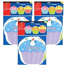 Creative Teaching Press Designer Cut-Outs, Month Cupcakes, 10, 12 Per Pack, 3 Packs (CTP5938-3)