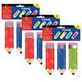 Creative Teaching Press Upcycle Style Pencils 6 Designer Cut-Outs, 108 Per Pack, 3 Packs (CTP6592-3