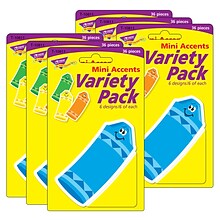 TREND Crayons Mini Accents Variety Pack, 36 Per Pack, 6 Packs (T-10811-6)