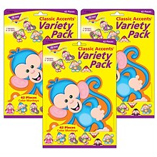 TREND Color Monkeys Classic Accents Variety Pack, 42 Per Pack, 3 Packs (T-10974-3)