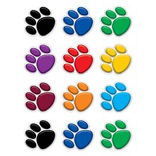 Teacher Created Resources Colorful Paw Prints Mini Accents, 36 Per Pack, 6 Packs (TCR5116-6)