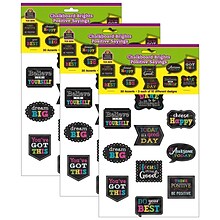 Teacher Created Resources Chalkboard Brights Positive Sayings Accents, 30 Per Pack, 3 Packs (TCR5576