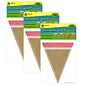 Teacher Created Resources Shabby Chic Double-Sided Pennants, 16 Per Pack, 3 Packs (TCR77170-3)