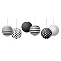 Teacher Created Resources Black & White 8 Hanging Paper Lanterns, Pack of 6 (TCR77488)