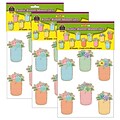 Teacher Created Resources Rustic Bloom Mason Jars Accents, 30 Per Pack, 3 Packs (TCR8551-3)