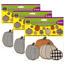 Teacher Created Resources Home Sweet Classroom Pumpkins Accents, Assorted Sizes, 57 Per Pack, 3 Pack