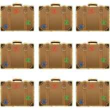 Teacher Created Resources Travel the Map Luggage Mini Accents, 36 Per Pack, 6 Packs (TCR8572-6)