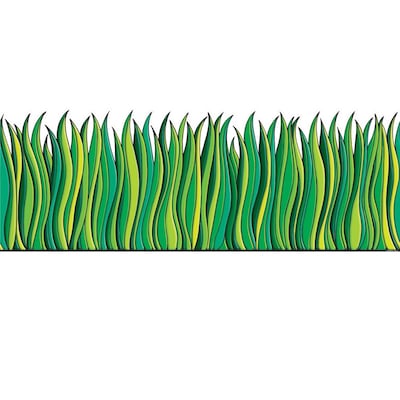 Scholastic Teacher Resources Jumbo Border, 8.5" x 12', Green Tall Grass, 3 Packs (TF-3302-3)