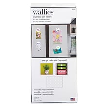 Wallies Dry Erase Dot Labels, 2.75, White, Pack of 24 (WLE16205)