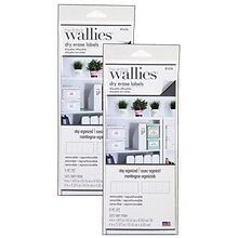 Wallies Dry Erase Rectangle Labels, White, 9/Set, 2 Sets (WLE16206-2)