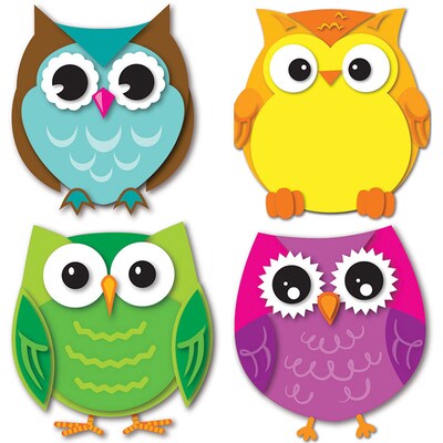 Carson Dellosa Education Colorful Owls Mini Cut-Outs, 36 Per Pack, 6 Packs (CD-120195-6)