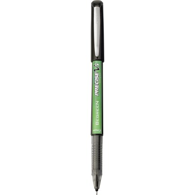 Pilot Precise V5 BeGreen Rollerball Pens, Extra Fine Point, Black Ink, Dozen (26300)