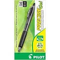 Pilot Precise Gel BeGreen Retractable Gel Pens, Fine Point, Black Ink, Dozen (15001)