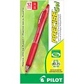 Pilot Precise Gel BeGreen Retractable Gel Pens, Fine Point, Red Ink, Dozen (15003)