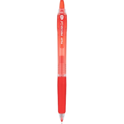 Pilot Precise Gel BeGreen Retractable Gel Pens, Fine Point, Red Ink, Dozen (15003)