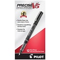 Pilot Precise V5 Rollerball Pens, Extra Fine Point, Black Ink, Dozen (35334)