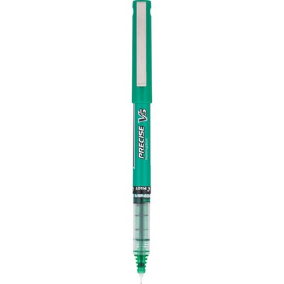 Pilot Precise V5 Rollerball Pens, Extra Fine Point, Green Ink, Dozen (25104)