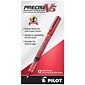 Pilot Precise V5 Rollerball Pens, Extra Fine Point, Red Ink, Dozen (35336)
