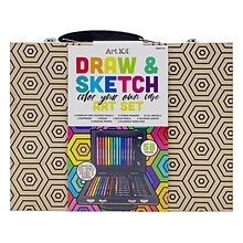 Art 101 Classic Drawing Kit, Brown, 58 Pieces (55058)