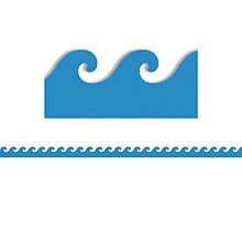 Hygloss Blue Waves Mighty Brights Border, 36 Feet Per Pack, 6 Packs (HYG33602-6)