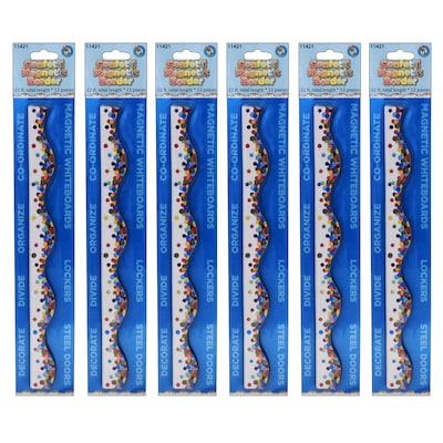 Ashley Productions Magnetic Scallop Border, Confetti, 12 Feet Per Pack, 6 Packs (ASH11421-6)