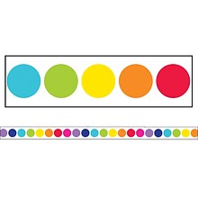 Schoolgirl Style™ Straight Border, 3 x 216, Rainbow Big Dots (CD-108342-6)
