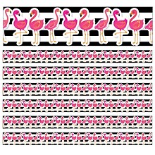 Schoolgirl Style Simply Stylish Straight Border, 3 x 216, Tropical Flamingos (CD-108389-6)