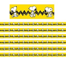 Eureka Peanuts Yellow with Snoopy Deco Trim, 2.25 x 37, 6 Packs (EU-845253-6)