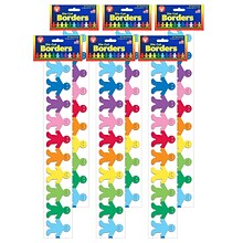 Hygloss Rainbow Kids Mighty Brights Border, 36 Feet Per Pack, 6 Packs (HYG33606-6)