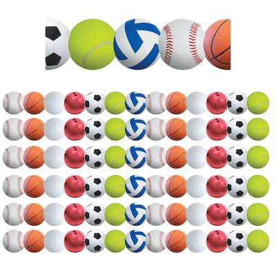 Hygloss Sports Balls Border, 36 Feet Per Pack, 6 Packs (HYG33616-6)