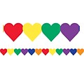 Hygloss Multi-Color Hearts Border, 36 Feet Per Pack, 6 Packs (HYG33626-6)