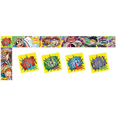 North Star Teacher Resources All Around The Board Trimmer, Superheroes, 43 Feet Per Pack, 6 Packs (NST4214-6)