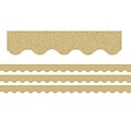 Teacher Created Resources Scalloped Border, 2.19 x 105, Gold Glitz (TCR77016-3)