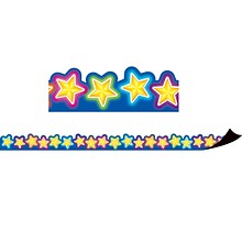 Teacher Created Resources Magnetic Borders, Neon Stars, 24 Feet Per Pack, 3 Packs (TCR77128-3)