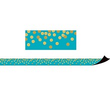 Teacher Created Resources Teal Confetti Magnetic Border, 24 Feet Per Pack, 3 Packs (TCR77389-3)