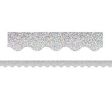 Teacher Created Resources Scalloped Border, 2.19 x 210, Silver Sparkle (TCR8765-6)