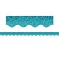 Teacher Created Resources Scalloped Border, 2.19" x 210', Teal Sparkle (TCR8792-6)