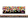 Teacher Created Resources Straight Border, 2.75 x 210, Colorful Confetti on Black (TCR8797-6)