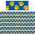 Teacher Created Resources Blue with Gold Paw Prints Border Trim, 35 Feet Per Pack, 6 Packs (TCR4643-