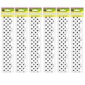 Teacher Created Resources Black Polka Dots on White Scalloped Border Trim, 35 Feet Per Pack, 6 Packs